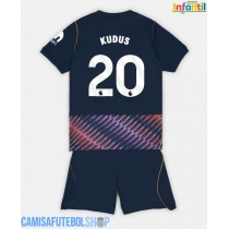 Camisa de time de futebol Tottenham Hotspur Mohammed Kudus #20 Replicas 2º Equipamento Infantil 2026-27 Manga Curta (+ Calças curtas)